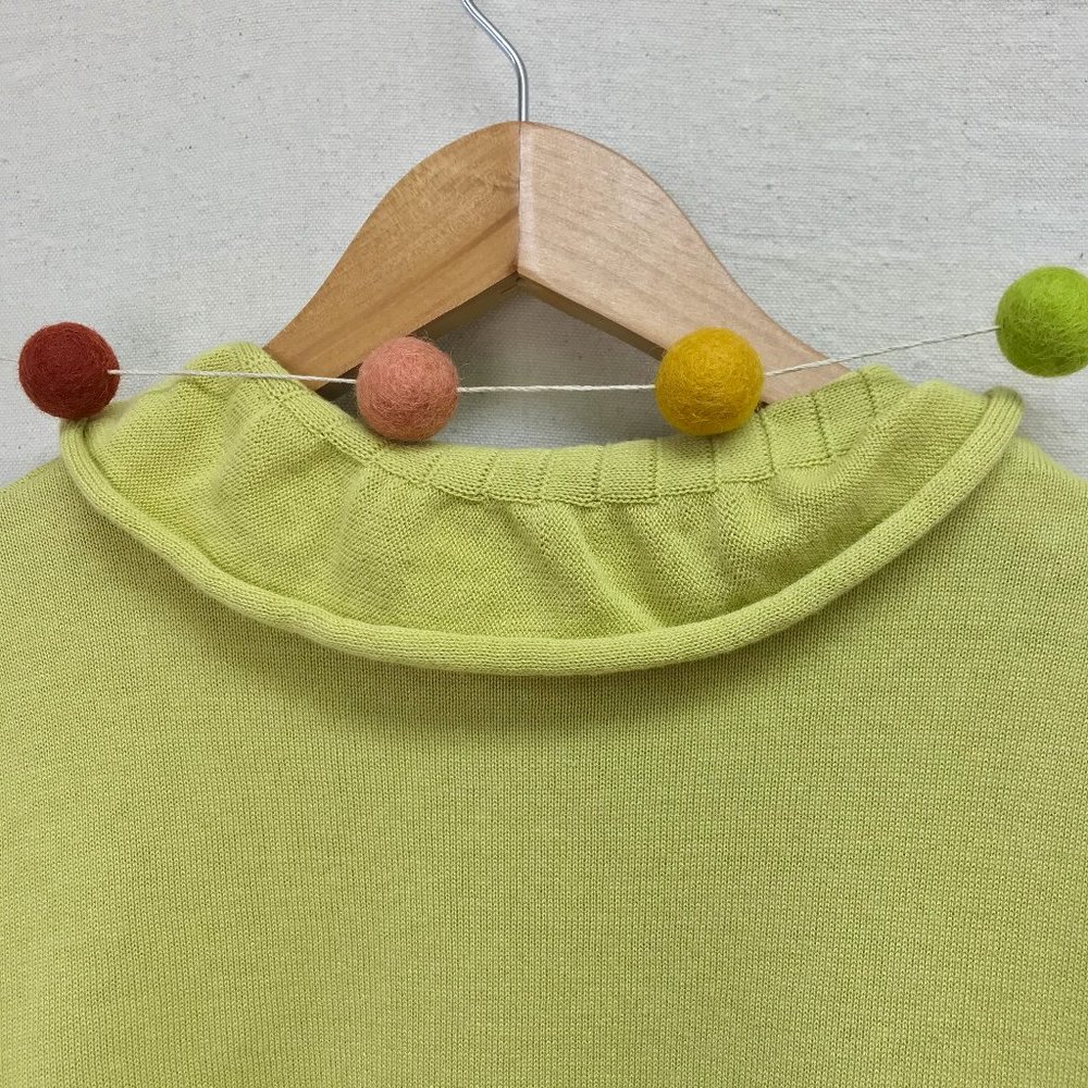 3/4 Sleeve Ruffled Edge Open Front Cardigan - Picture 6 of 13